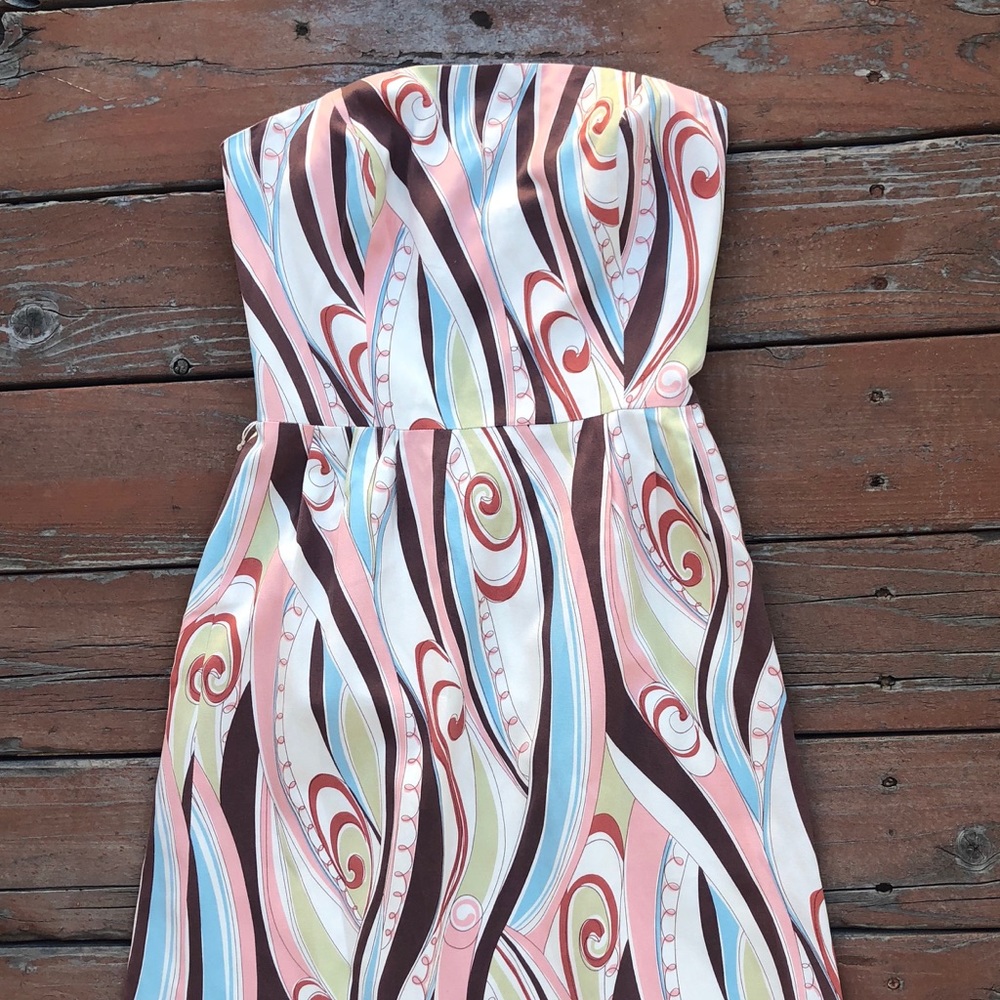 Beth Bowley silk blend strapless summer dress 6